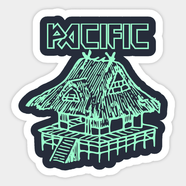 Island house Sticker by camojeda89@gmail.com